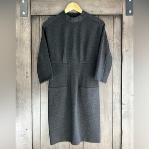 Dark heather grey Phillip Lim knee-length dress